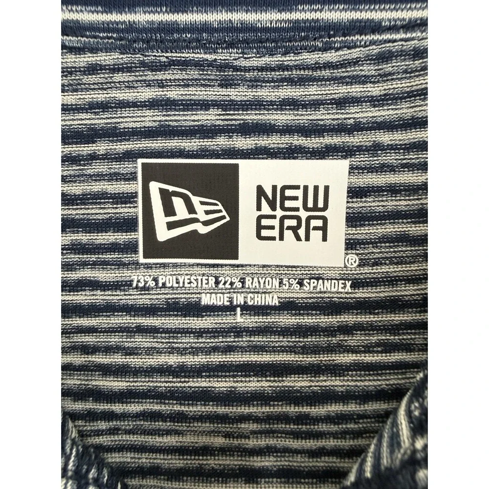 New Era Navy Blue Striped 1/4 Zip‎ Pullover Women's Size Large Thumb Holes NWT